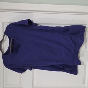 V Neck Purple Tunic With Pockets